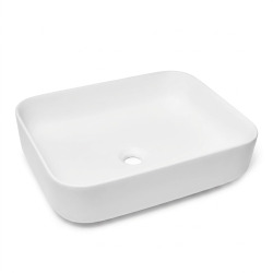 Vasque à poser Infinitio 50 x 39 x 13 cm sans trop-plein, blanc (SATINF5039M)