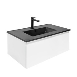Ensemble meuble avec vasque et mitigeur - SAT - B-WAY 1 - 79x30x45 - Blanc