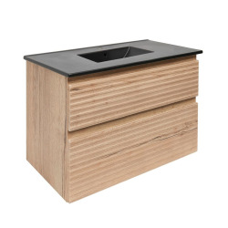 Ensemble meuble avec vasque Naturel Savona 2 tiroirs - 78x53x44,8 - Chêne Halifax