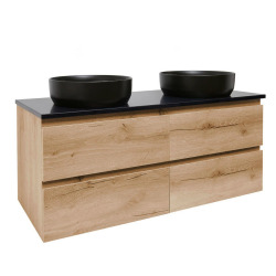 Meuble avec plan de travail Technistone - SAT - B-Way - 119x50x45 - Chêne