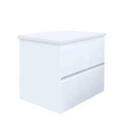 Meuble de salle de bains suspendu avec plan - SAT - B-Way - 59×50×45 - Blanc