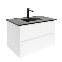 Ensemble meuble avec vasque SAT et mitigeur - B-Way - 79x50x45 - Blanc