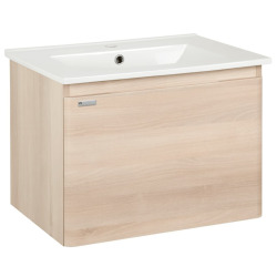 Ensemble meuble avec vasque - Naturel - Ancona - 60x45x46 - acacia