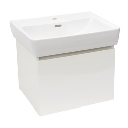 Ensemble meuble avec vasque - Naturel - Project - 52,5x40x45,3 - Blanc