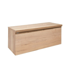 Meuble de salle de bains - Naturel - Savona - avec plan de recouvrement 119x50x44,3 - Chêne