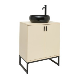 Ensemble meuble avec vasque - Ceramia - Easy - 60x73x36 cm - jasmin