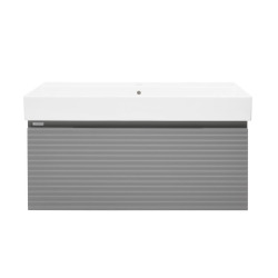 Ensemble meuble avec vasque Naturel Savona 118×43×44,8 - gris mat