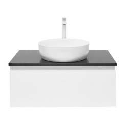 Ensemble meuble avec plan en Technistone - SAT - B-WAY - 79x30x45 cm - Blanc
