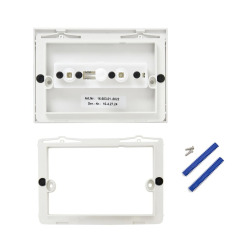 Plaque de commande double touche en plastique, blanc (A890220200)