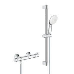 Grohtherm 800 Mitigeur thermostatique douche 1/2" avec ensemble de douche, Chrome (34565002)