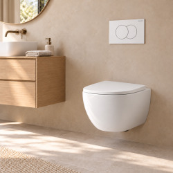 Pack WC Bâti-support Prosys + WC SAT sans bride + Abattant SoftClose + Plaque blanche (PROSYSSAT2)