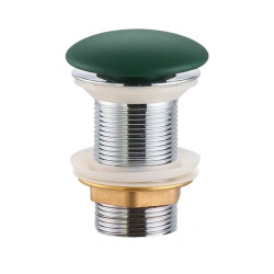 PixL bonde à écoulement libre 5/4 " sans trop plein pour lavabos et vasques, vert mat (CEPXPLUGGEM)