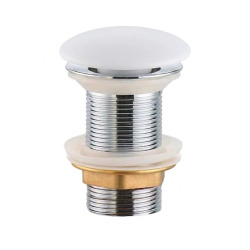 PixL bonde à écoulement libre 5/4 " sans trop plein pour lavabos et vasques, blanc mat (CEPXPLUGWM)