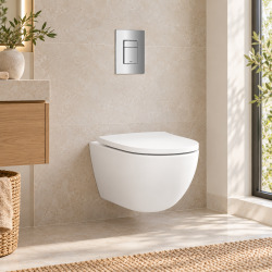 Pack WC Bâti-support Prosys + WC SAT sans bride + Abattant SoftClose + Plaque blanche (PROSYSSAT2)