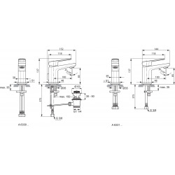  TONIC II - Mitigeur lavabo monotrou avec tirette et bonde, Chrome (A6330AA)