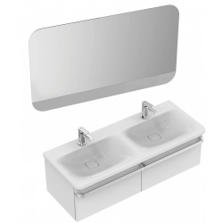 TONIC II Double lavabo trop-plein caché, 2 trous 215 x 490 x 170 mm, blanc IdealPlus (K0873MA)