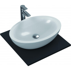 STRADA Lavabo à poser oval 600 x 420 x 160 mm, blanc (K078401)