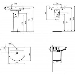 CONNECT AIR Lavabo 160 x 550 x 460 mm,blanc (E069801)