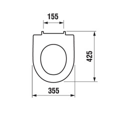  LYRA PLUS - Abattant DUROPLAST, traitement antibactérien, charnières en acier (H8933843000631)