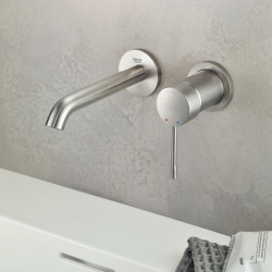 ESSENCE NEW - Façade de Mitigeur monocommande 2 trous lavabo Taille M SuperSteel (19408DC1)