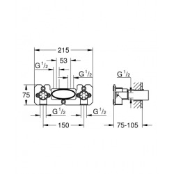 GROTHERM SMARTCONTROL NEW - Corps encastré pour variantes apparentes/encastrées (26449000)