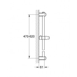  EUPHORIA - Barre de douche 600 mm (27499000)