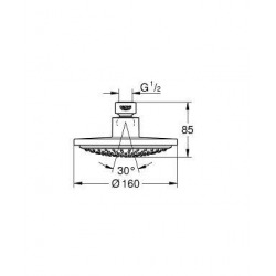  EUPHORIA COSMOPOLITAN 160 - Douche de tête 1 jet (28233000)