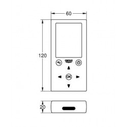  Grohe Universal Télécommande électronique pour robinetterie Grohe à infrarouge (36407001)