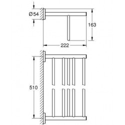 BAUCOSMOPOLITAN - Porte-serviettes et tablette (40462001)  BAUCOSMOPOLITAN - Porte-serviettes et tablette (40462001)