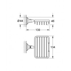  Essentials Authentic Panier coin, taille S, chromé (40659001)