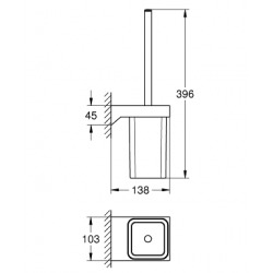  Selection Cube Porte-balai de WC (40857000)