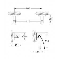 Grohe Les essentiels Bain set 3 en 1 (40775001)