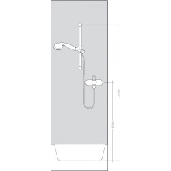 300 Combi 0,65 m s ruční sprchou Raindance Select E 120 3jet, bílá/chrom