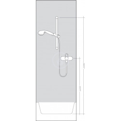 Combi 0,65 m s ruční sprchou Raindance Select E 120 3jet, chrom
