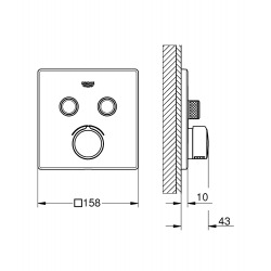 SmartControl Mitigeur encastré 2 sorties (29148000)  SmartControl Mitigeur encastré 2 sorties (29148000)