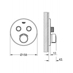  SmartControl Mitigeur encastré 2 sorties (29145000)