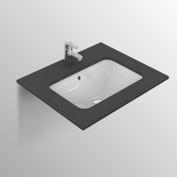 CONNECT Lavabo à sous-encastrer rectangulaire 580 x 175 x 410 mm, blanc (E506101)