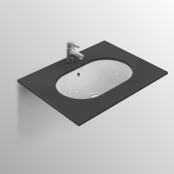 CONNECT Lavabo à sous-encastrer ovale 480 x 175 x 350 mm, blanc (E504601)