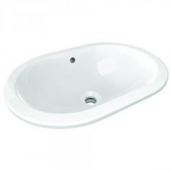 CONNECT Lavabo à sous-encastrer ovale 550 x 175 x 380 mm, blanc (E504801)