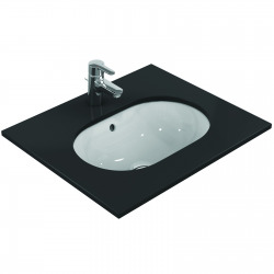 CONNECT Lavabo à sous-encastrer ovale 550 x 175 x 380 mm, blanc (E504801)