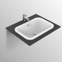 CONNECT Lavabo à encastrer sans trou rectangulaire 420 x 175 x 350 mm, blanc (E505501)