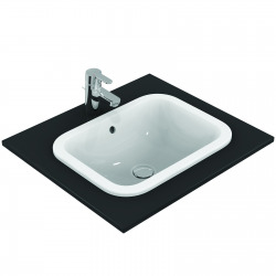 CONNECT Lavabo à encastrer sans trou, rectangulaire 500 x 175 x 380 mm, blanc (E505701)