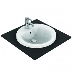 Connect lavabo à encastrer rond 480 x 175 x 480 mm, blanc (E504201)