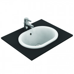 CONNECT Lavabo à encastrer sans trou, ovale 480 x 175 x 350 mm, blanc (E504501)