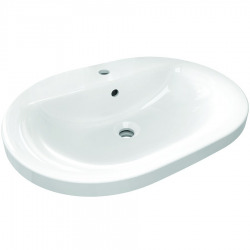 Connect lavabo à encastrer ovale 620 x 175 x 620 mm, blanc (E504001)