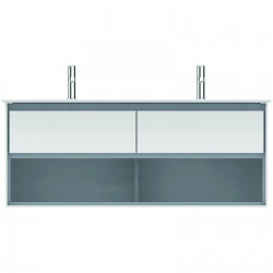 CONNECT AIR - Meuble pour lavabo-plan double  Couleur chêne cérusé 517 x 1300 x 440 mm (E0831UK)
