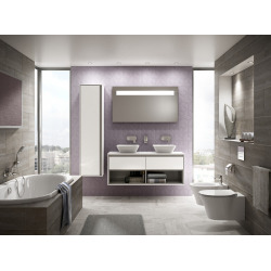 CONNECT AIR Meuble pour lavabo-plan double Couleur blanc laqué 517 x 1300 x 440 mm  (E0831B2)