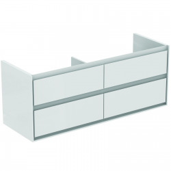 CONNECT AIR Meuble pour lavabo-plan double Couleur blanc laqué 517 x 1300 x 440 mm  (E0824B2)