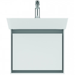 CONNECT AIR Meuble pour lavabo Cube 55 cm, 400 x 485 x 412 mm Couleur Blanc laqué (E0844B2)