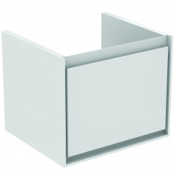 CONNECT AIR Meuble pour lavabo Cube 55 cm, 400 x 485 x 412 mm Couleur Blanc laqué/gris plume mat  (E0844KN)